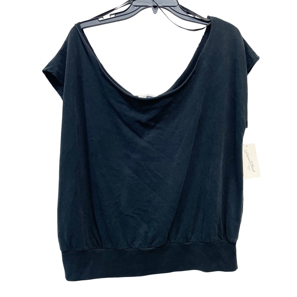 Universal Thread Women's Black Scoop Neck Banded Hem Tee Size XXL